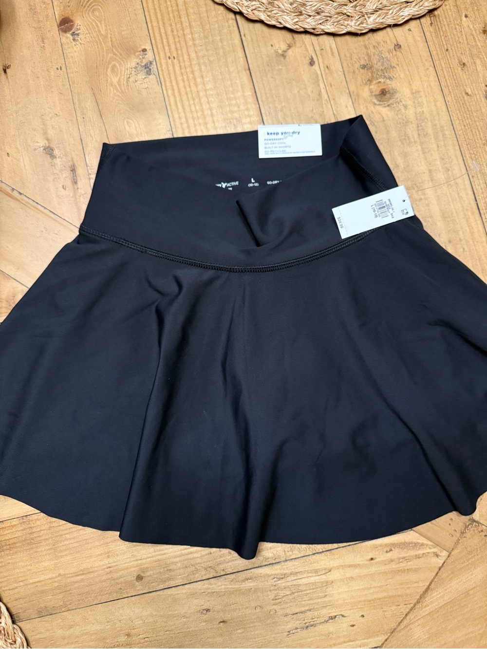 NWT Girls Black Athletic Skort